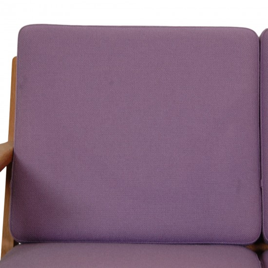 Hans Wegner GE-290 3.seater sofa in purple fabric