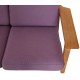 Hans Wegner GE-290 3.seater sofa in purple fabric