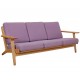 Hans Wegner GE-290 3-personers sofa i lilla stof