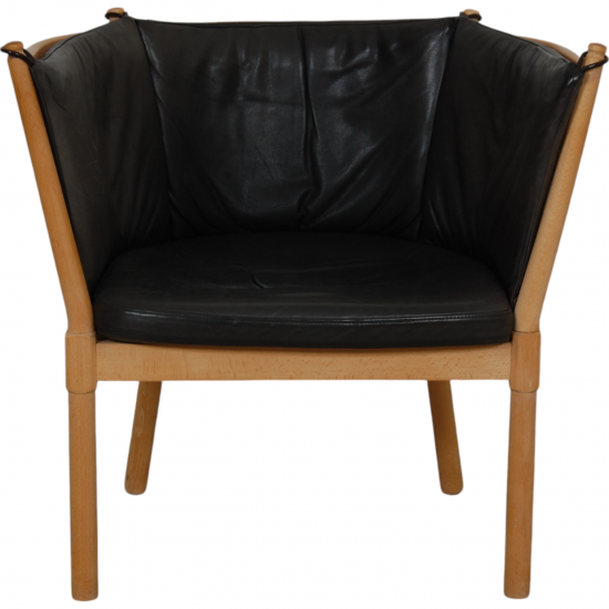 Børge Mogensen 1790 chair in black aniline leather