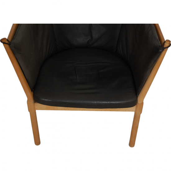 Børge Mogensen 1790 chair in black aniline leather