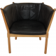 Børge Mogensen 1790 chair in black aniline leather