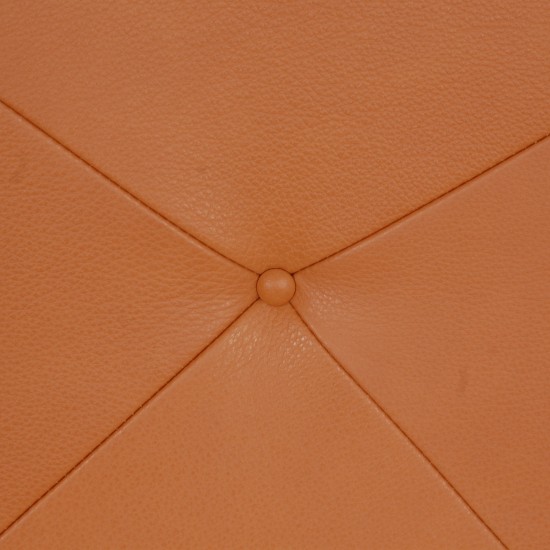  Cushion for Wegner CH24 Y-chair in cognac leather with a button