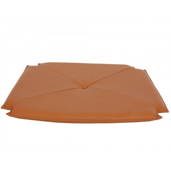  Cushion for Wegner CH24 Y-chair in cognac leather with a button