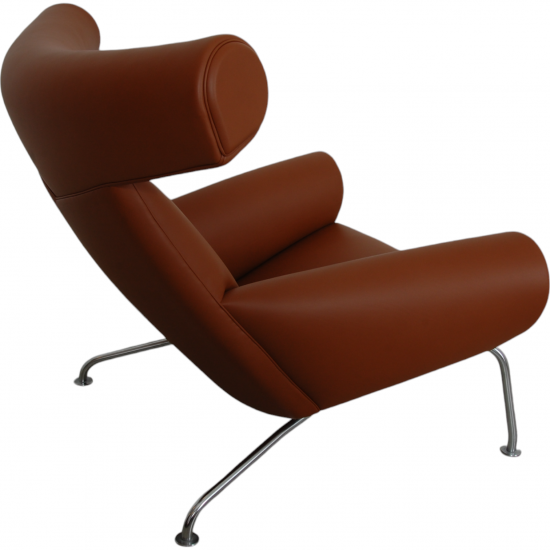 Hans Wegner Ox chair reupholstered in walnut nevada anilin leather