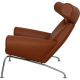 Hans Wegner Ox chair reupholstered in walnut nevada anilin leather