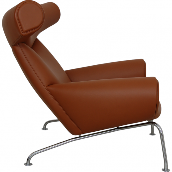 Hans Wegner Ox chair reupholstered in walnut nevada anilin leather