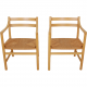 Set of two hans Wegner CH-46 armchairs