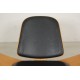 Hans Wegner Shell chair of oak and black leather