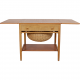 Hans Wegner Sewing table of teak and oak