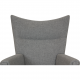 Hans Wegner CH445 Wingchair with stool in grey Hallingdal fabric