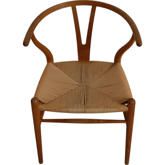 Sæt af 4 Hans Wegner CH24 stole i eg