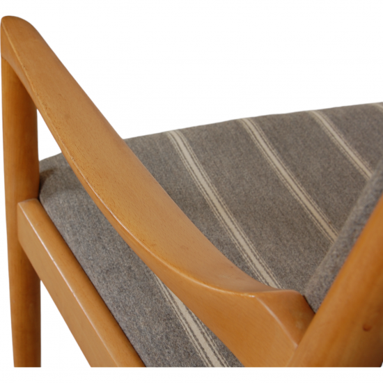 Hans Wegner 1788 lounge chair in stripped fabric