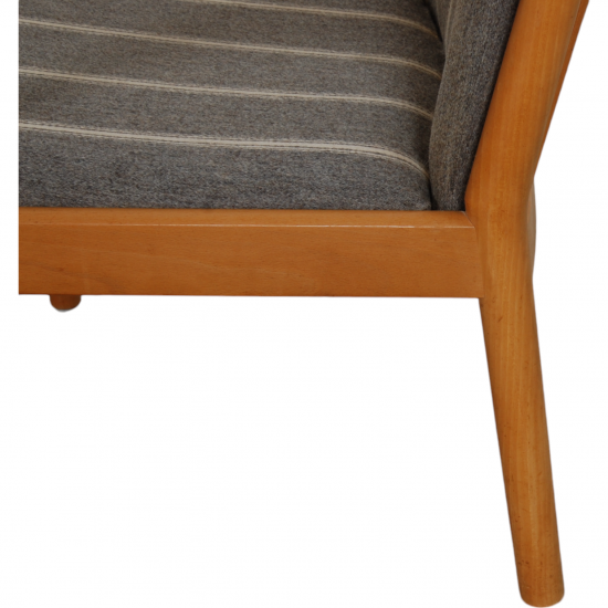 Hans Wegner 1788 lounge chair in stripped fabric