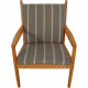 Hans Wegner 1788 loungestol i stribet stof