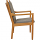 Hans Wegner 1788 lounge chair in stripped fabric