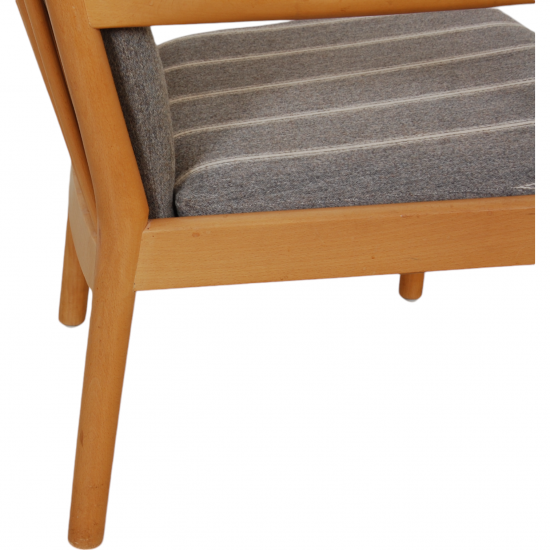 Hans Wegner 1788 lounge chair in stripped fabric