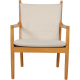 Hans Wegner 1788 chair in white fabric