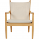 Hans Wegner 1788 chair in white fabric