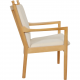 Hans Wegner 1788 chair in white fabric