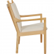 Hans Wegner 1788 chair in white fabric