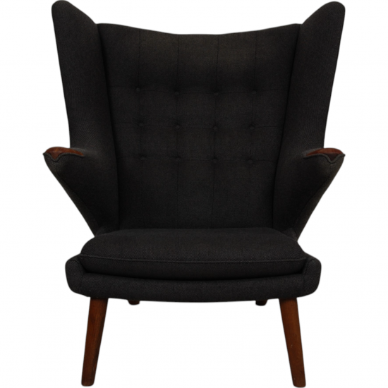 Hans Wegner Papa bear chair in dark grey Hallingdal fabric