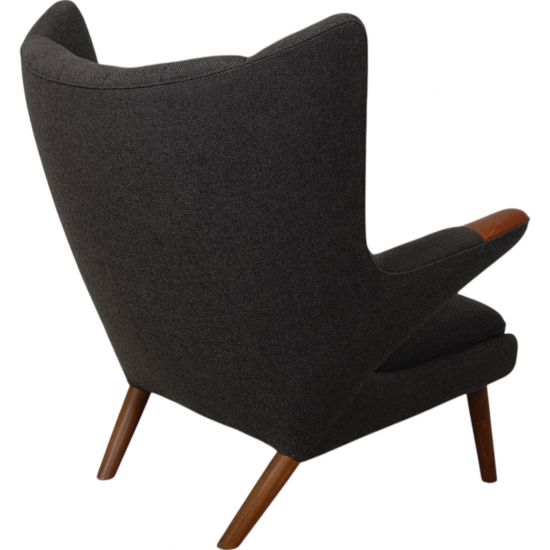 Hans Wegner Papa bear chair in dark grey Hallingdal fabric