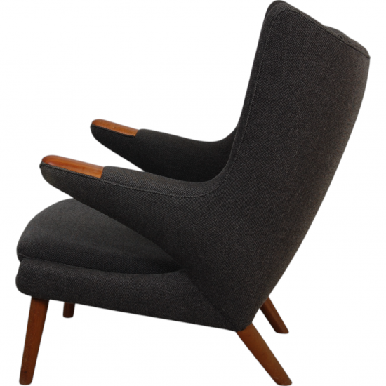 Hans Wegner Papa bear chair in dark grey Hallingdal fabric