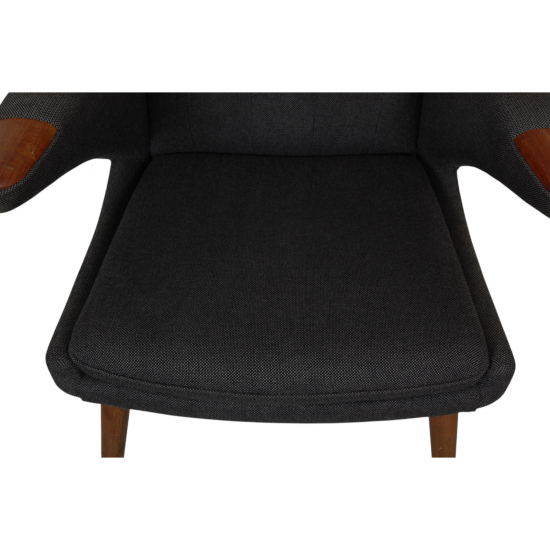 Hans Wegner Papa bear chair in dark grey Hallingdal fabric