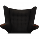 Hans Wegner Papa bear chair in dark grey Hallingdal fabric