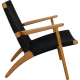 Hans Wegner CH-25 med sort naturflet