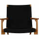 Hans Wegner CH-25 med sort naturflet