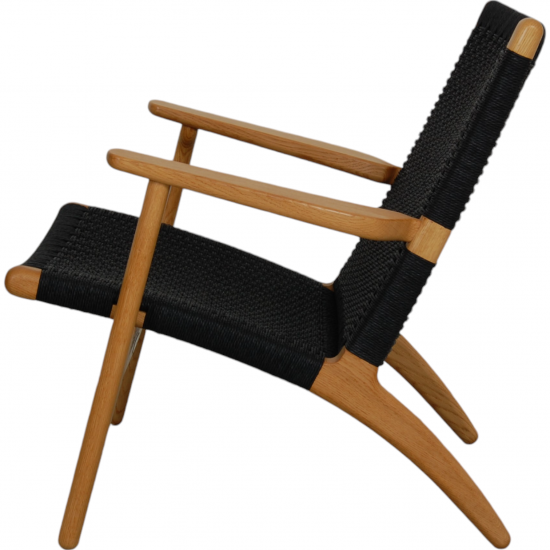 Hans Wegner CH-25 med sort naturflet