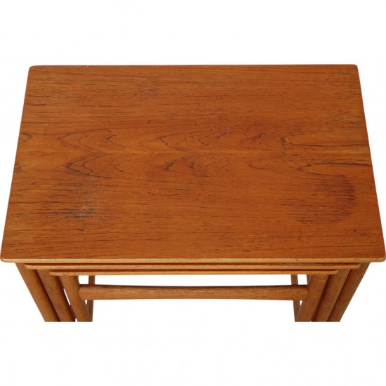 Hans Wegner stacking tables of teak