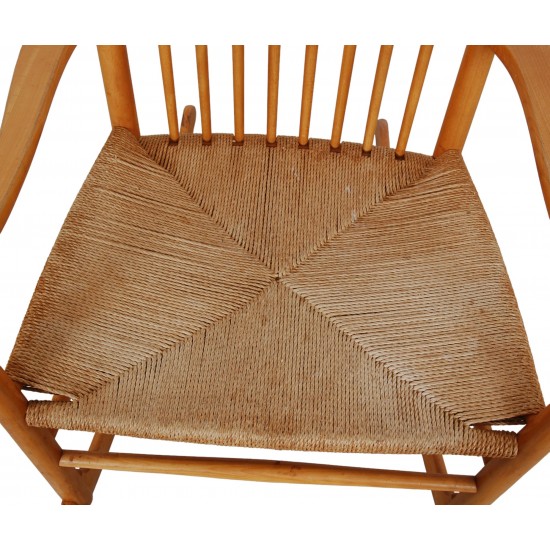 Hans Wegner J16 rockingchair of beech