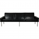 Hans Wegner AP34 3-seater airport sofa in black leather