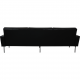 Hans Wegner AP34 3-seater airport sofa in black leather