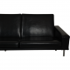 Hans Wegner AP34 3-seater airport sofa in black leather