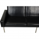 Hans Wegner AP34 3-seater airport sofa in black leather