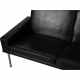 Hans Wegner AP34 3-seater airport sofa in black leather