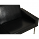 Hans Wegner AP34 3-seater airport sofa in black leather