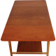 Hans Wegner Sewingtable with wheels of teak and oak