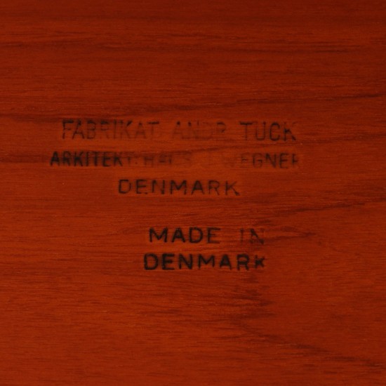 Hans Wegner Sewingtable with wheels of teak and oak