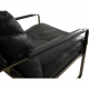 Preben Fabricius Conversation chair model 710 in black leather