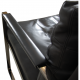 Preben Fabricius Conversation chair model 710 in black leather