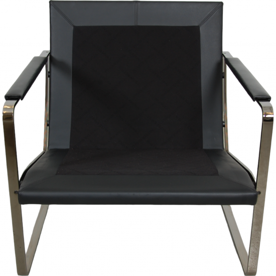 Preben Fabricius Conversation chair model 710 i sort læder