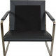 Preben Fabricius Conversation chair model 710 in black leather