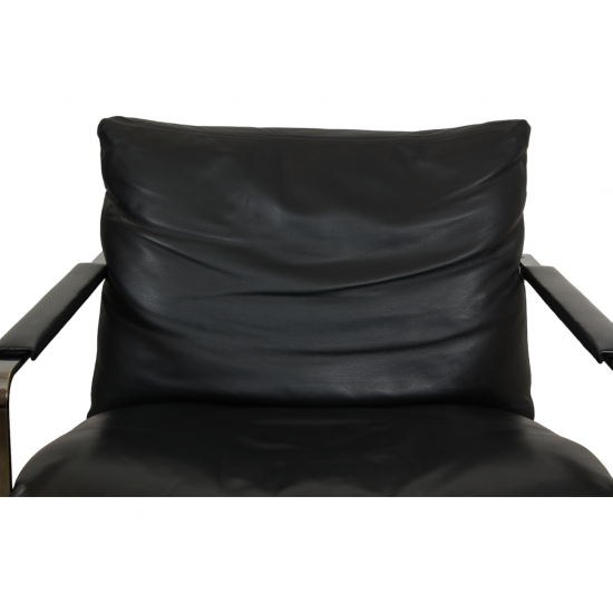 Preben Fabricius Conversation chair model 710 i sort læder