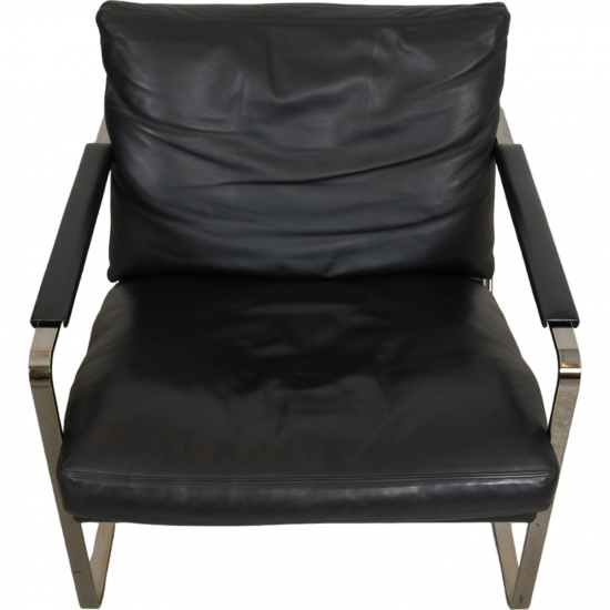 Preben Fabricius Conversation chair model 710 i sort læder