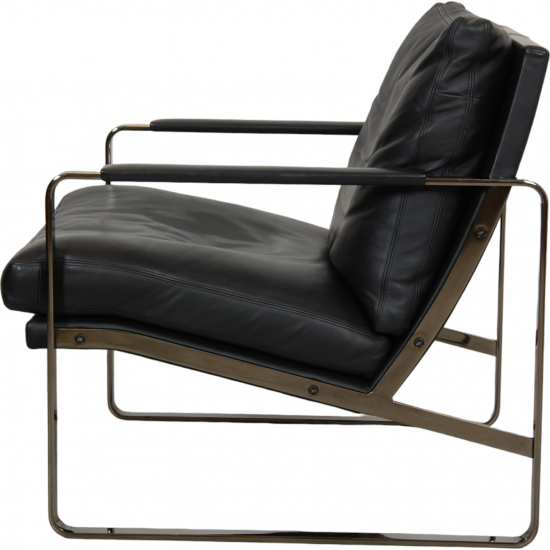 Preben Fabricius Conversation chair model 710 i sort læder